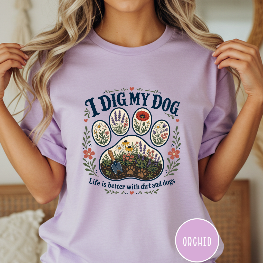 I Dig My Dog Paw Print T-shirt