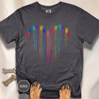 Paw Print Paint Heart T-shirt