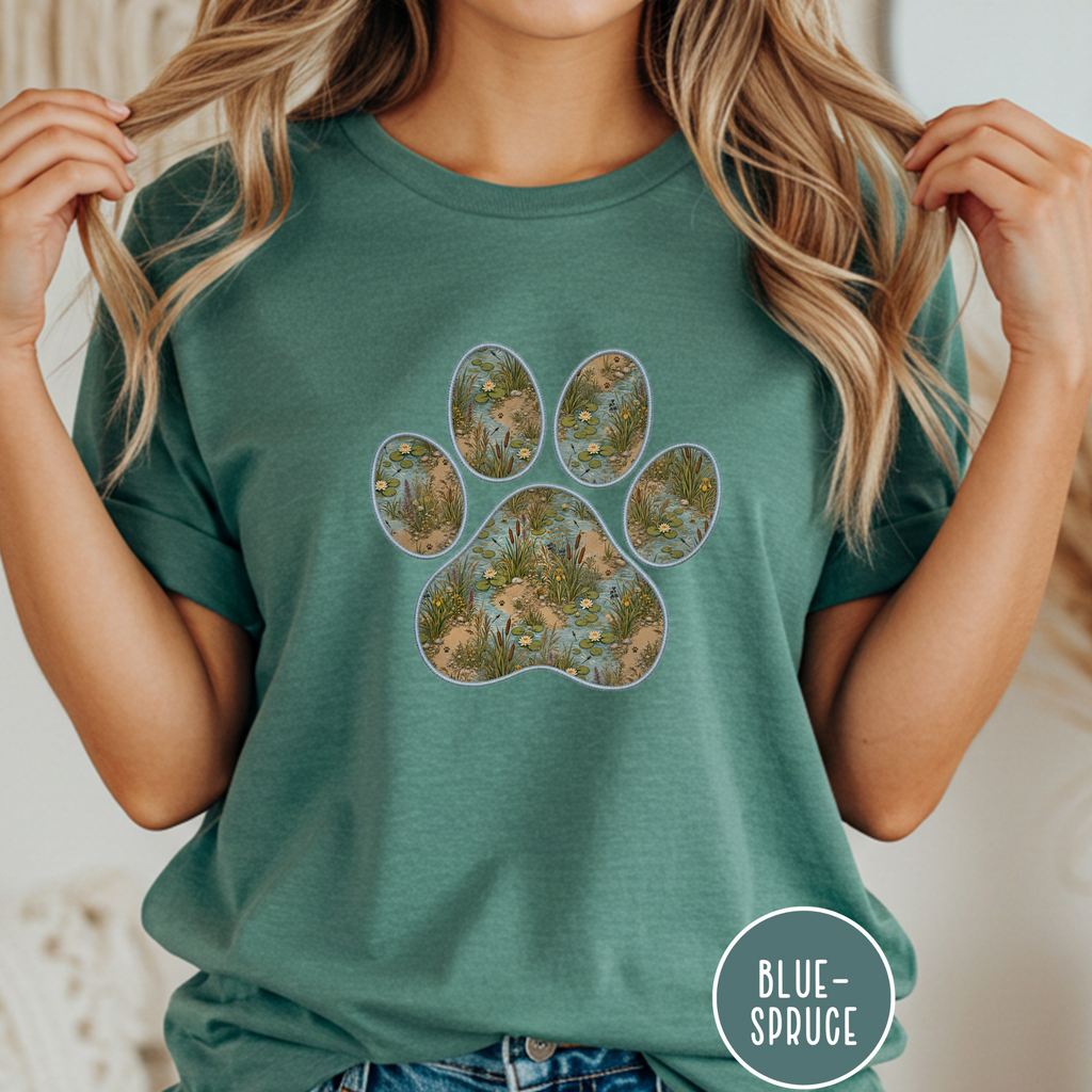 Paws in the Marsh Dog Paw T-Shirt