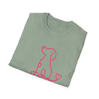 Doodle Dog-pink- T-shirt