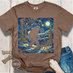 Big Foot walks the Dog on a Starry Night T-Shirt