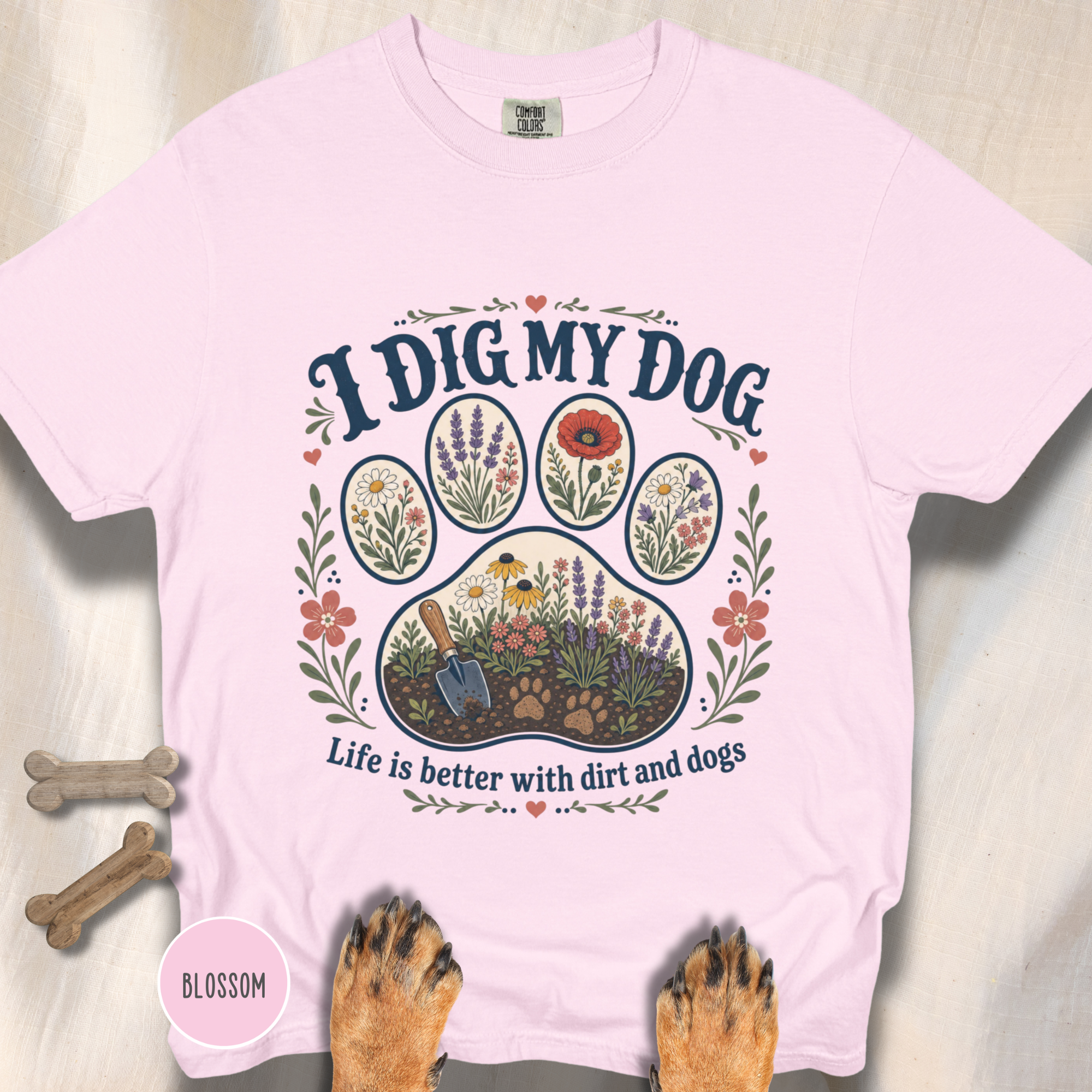 I Dig My Dog Paw Print T-shirt
