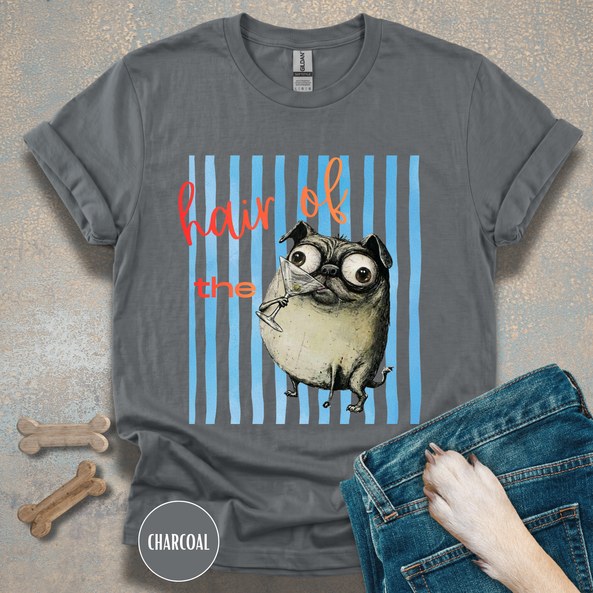 Hair of the Dog Pug Hangover T-Shirt