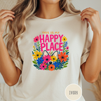 Dog in the Garden Happy Place T-shirt
