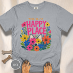 Dog in the Garden Happy Place T-shirt