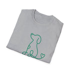 Doodle Dog-green- T-shirt