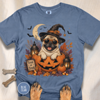 Pug in a Jack-o-Lantern T-shirt