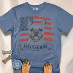 French Bulldog American Made USA flag T-shirt