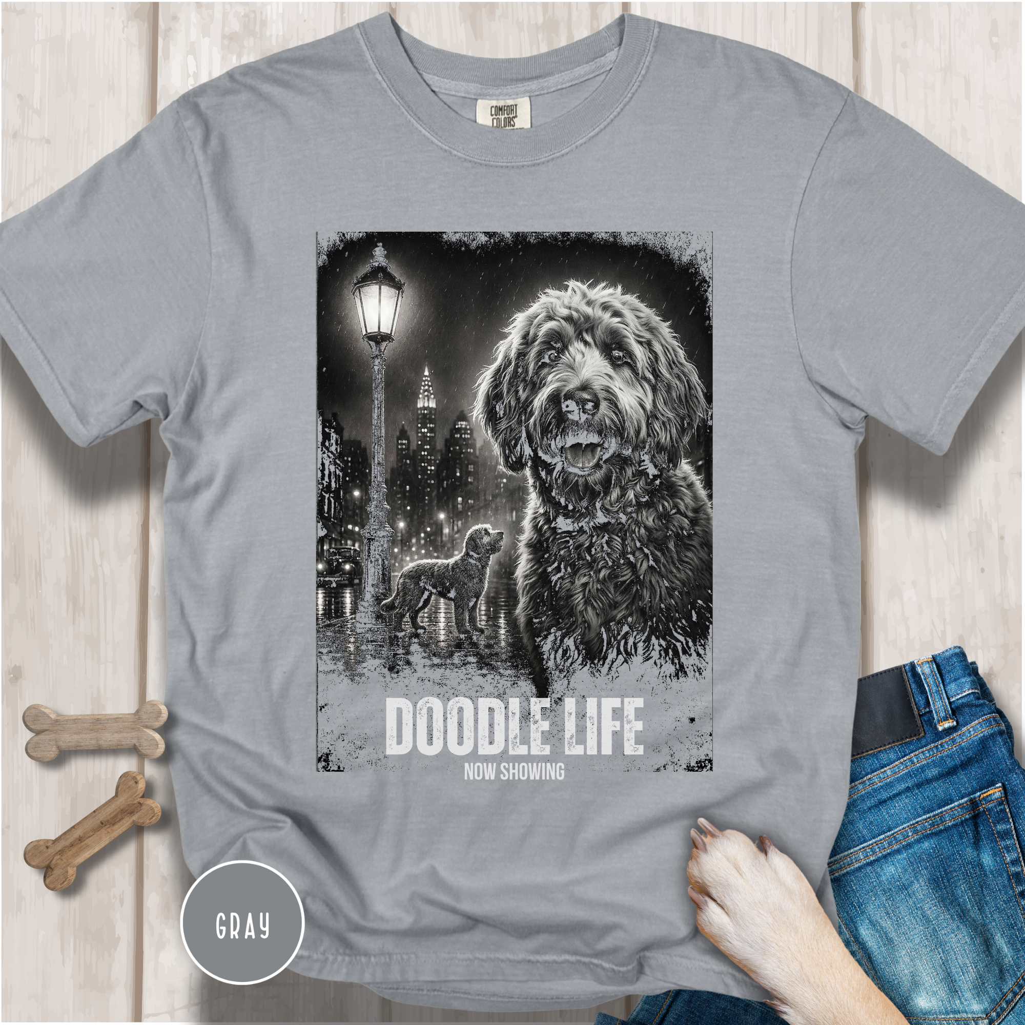 Doodle Life film noir movie poster T-shirt