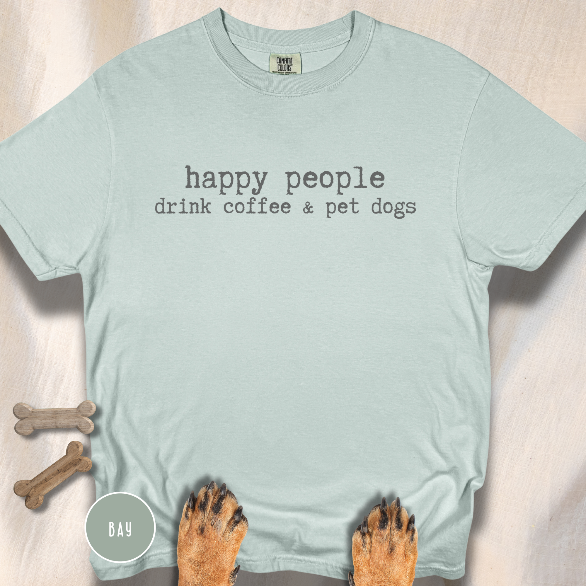 Happy People Drink Coffee and Pet Dogs T-shirt