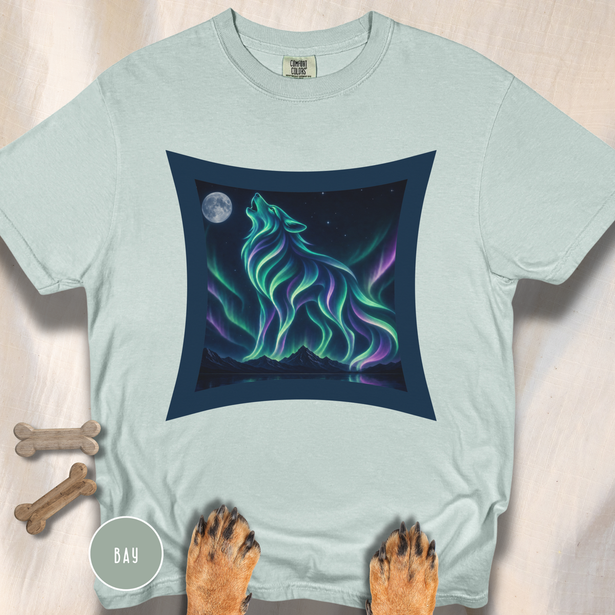 Aurora Borealis Wolf  T-Shirt