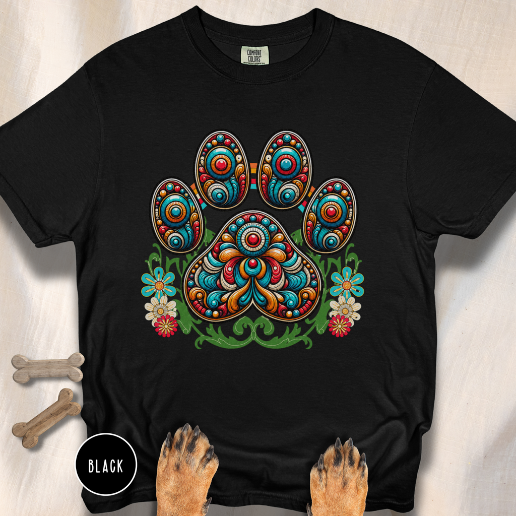 Groovy Mandela Paw Print T-shirt