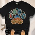 Western Desert Cowboy Paw Print T-Shirt