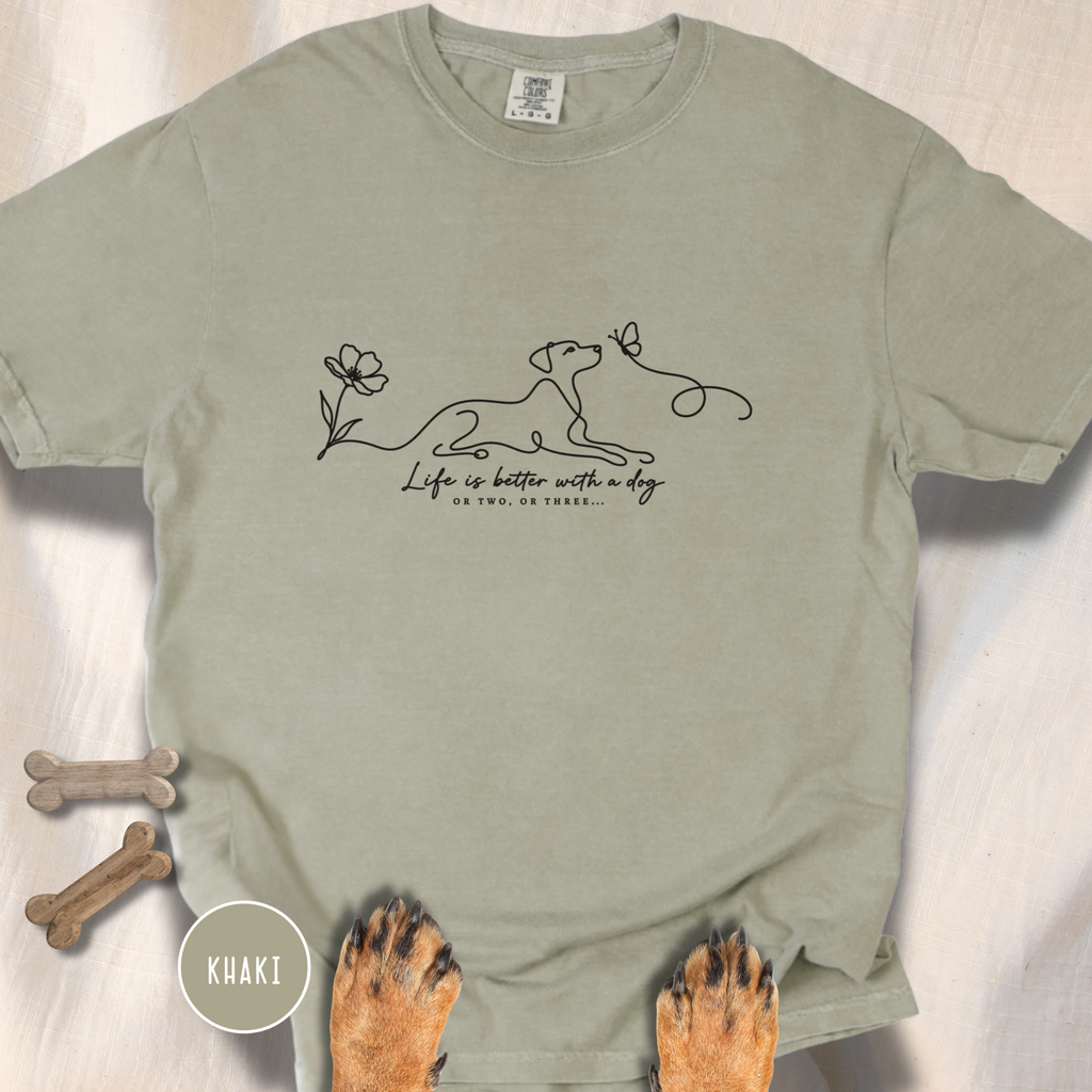 Life is Better with a Dog or Two or Three in Spring T-shirt