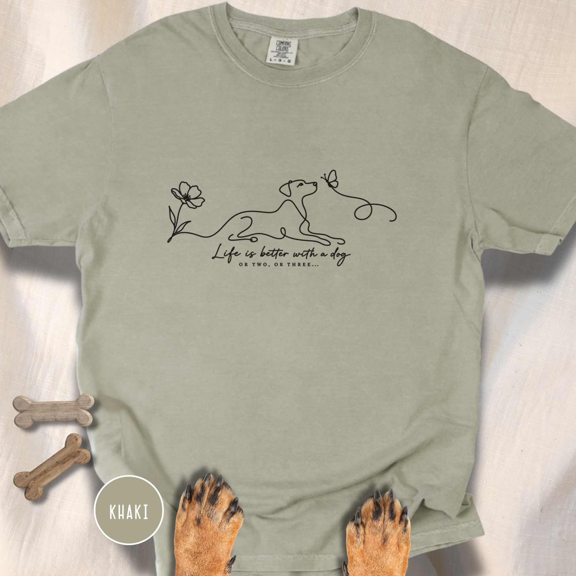 Life is Better with a Dog or Two or Three in Spring T-shirt