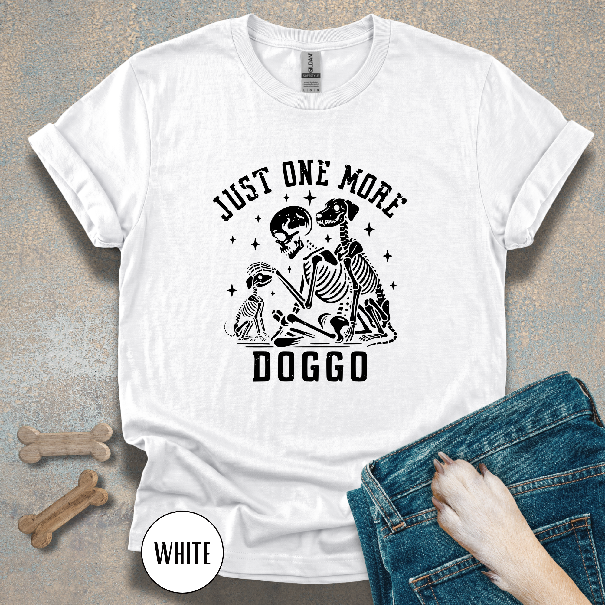 Just One More Doggo Tee | Skeleton Rescue Dog Lover T-shirt
