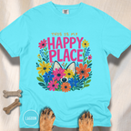 Dog in the Garden Happy Place T-shirt