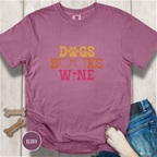 Dogs Books Wine T-shirt