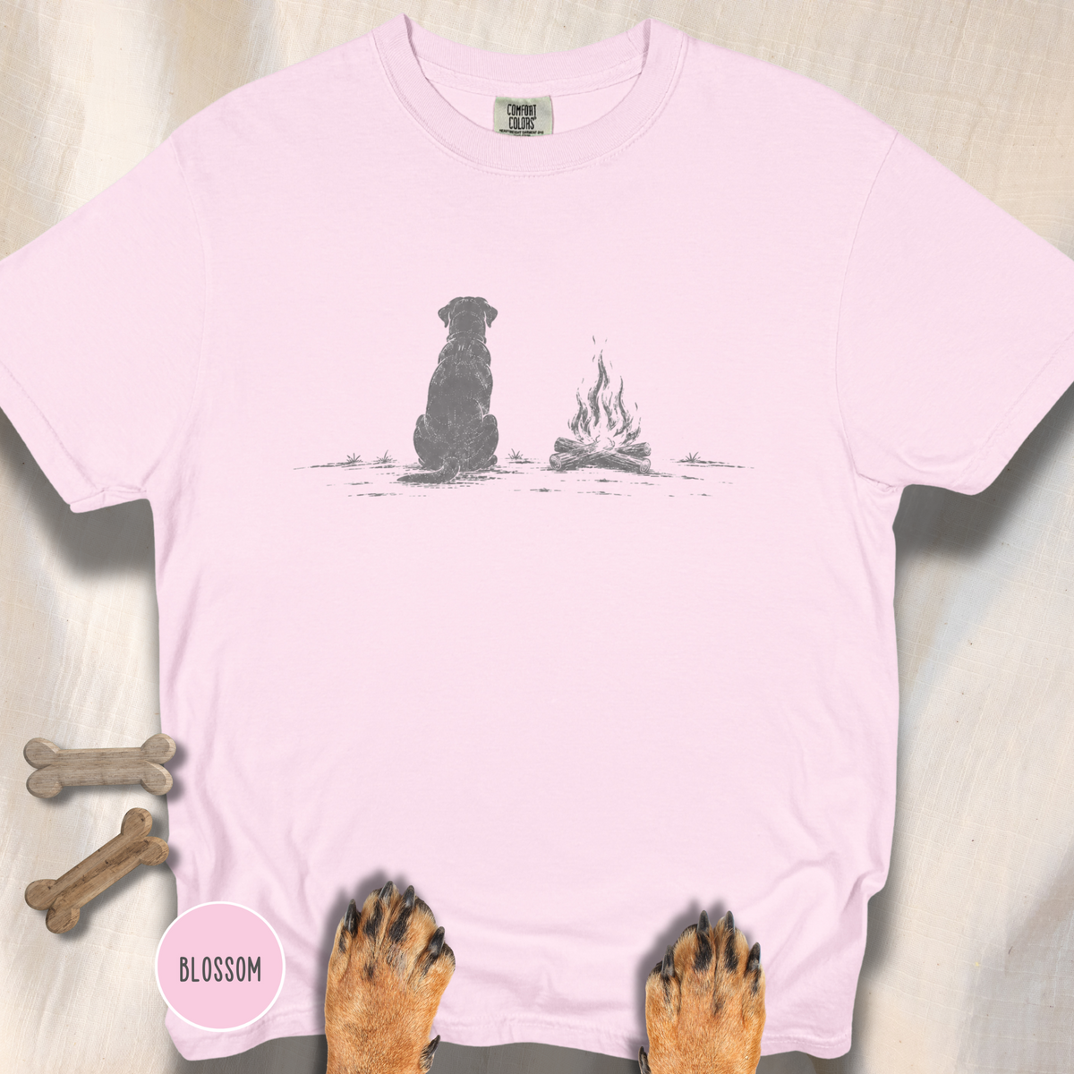 A Dog by the Campfire  T-Shirt