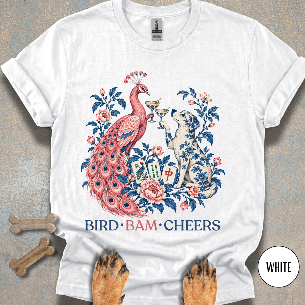 Mah Jong Bird Bam Cheers  T-shirt
