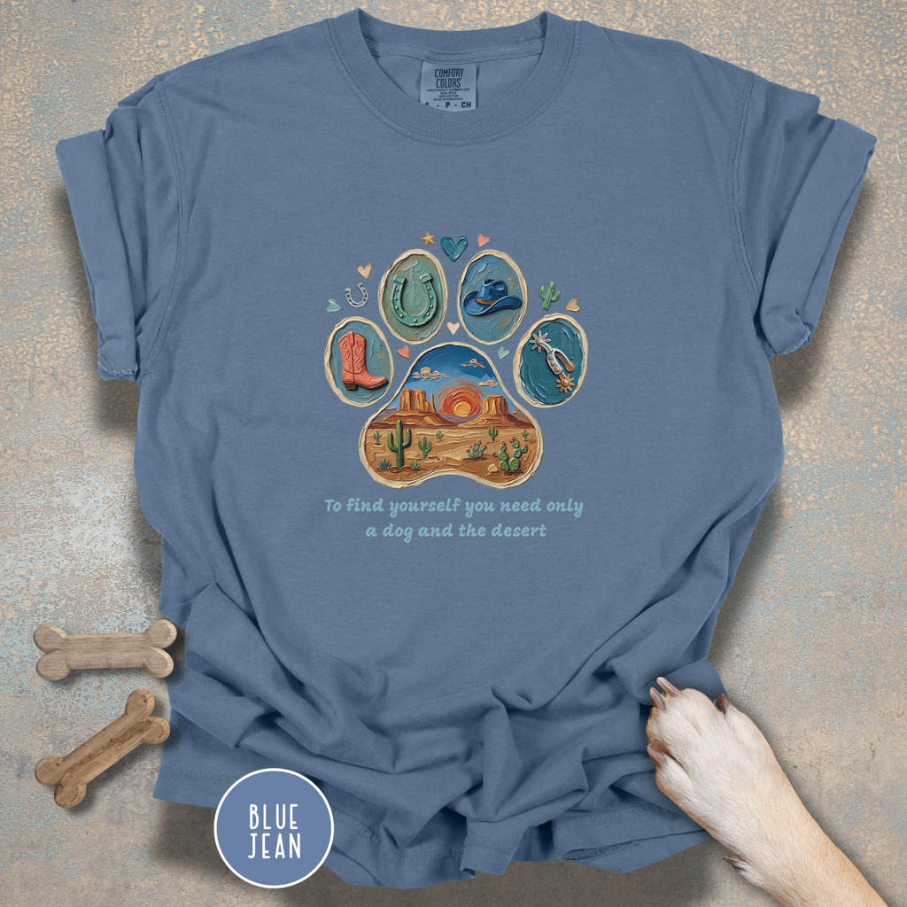 Desert Dog Lover Graphic T-Shirt for Adventure Dog Moms