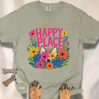 Dog in the Garden Happy Place T-shirt
