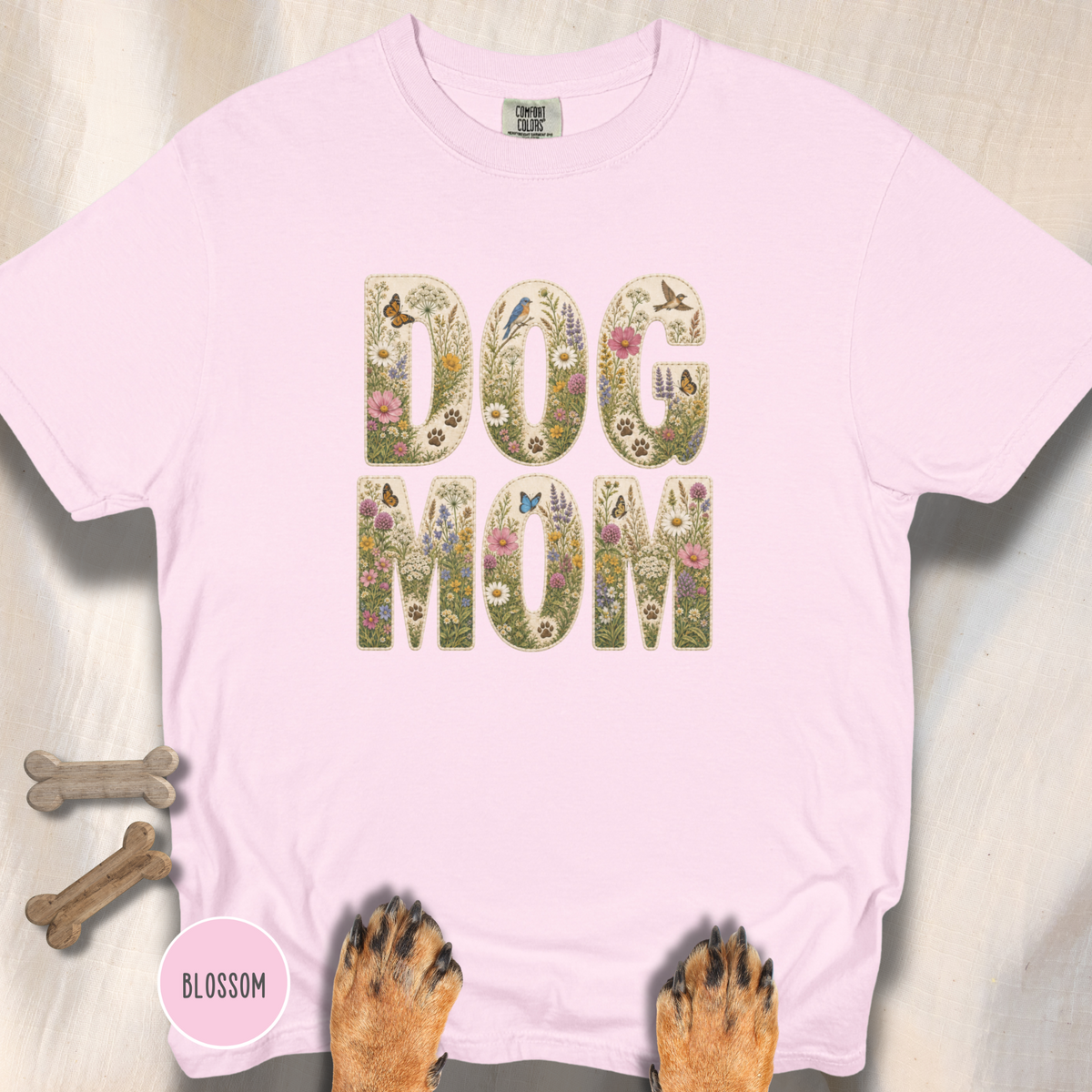 Wildflower Meadow Dog Mom T-shirt