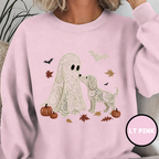 Lace Ghost with Lace Dog in Autumn T-shirt