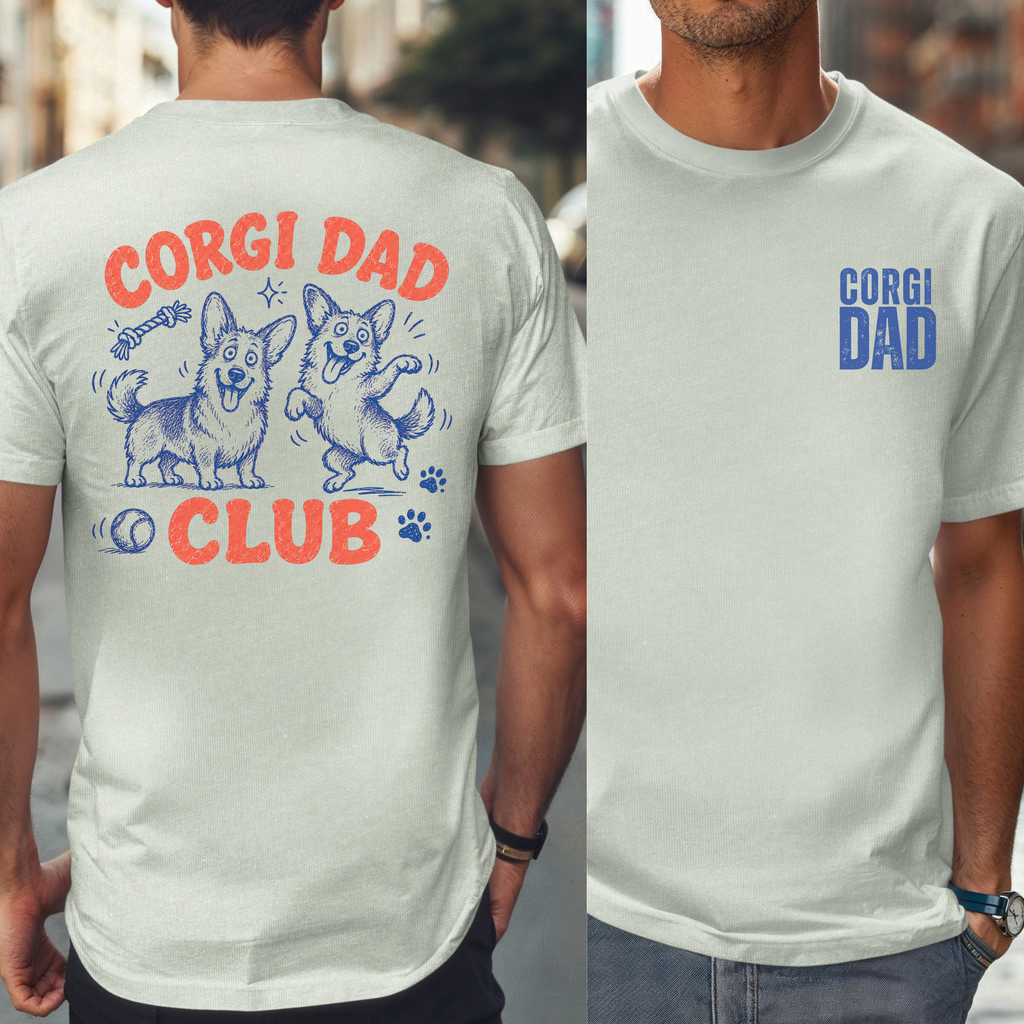 Corgi Dad Club T-Shirt for Proud Corgi Owners