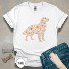 Golden Retriever Floral T-shirt