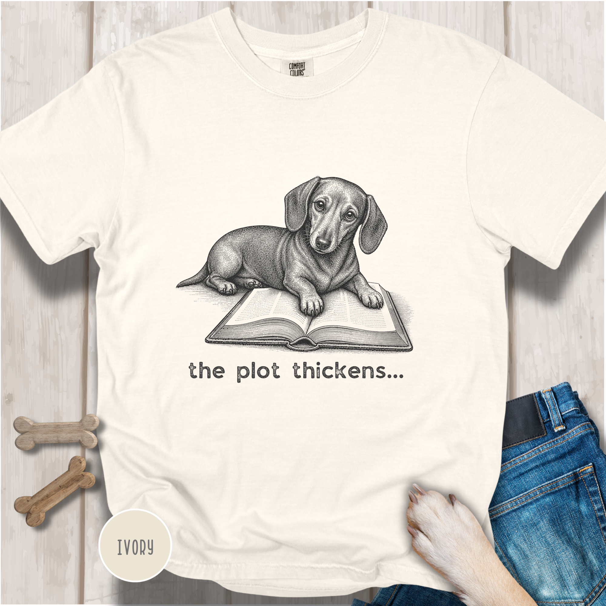 Dachshund The Plot Thickens T-shirt
