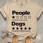 People 1 Star, Dogs Highly Recommend T-shirt