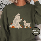 Lace Ghost and Dog Boooo-p Sweatshirt