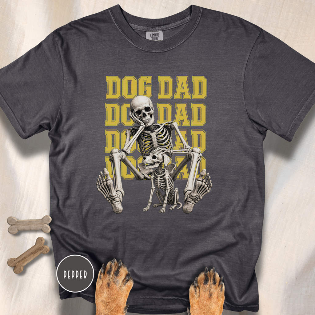 Dog Dad Skeleton Pets His Dog T-Shirt