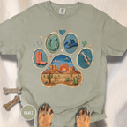 Western Desert Cowboy Paw Print T-Shirt