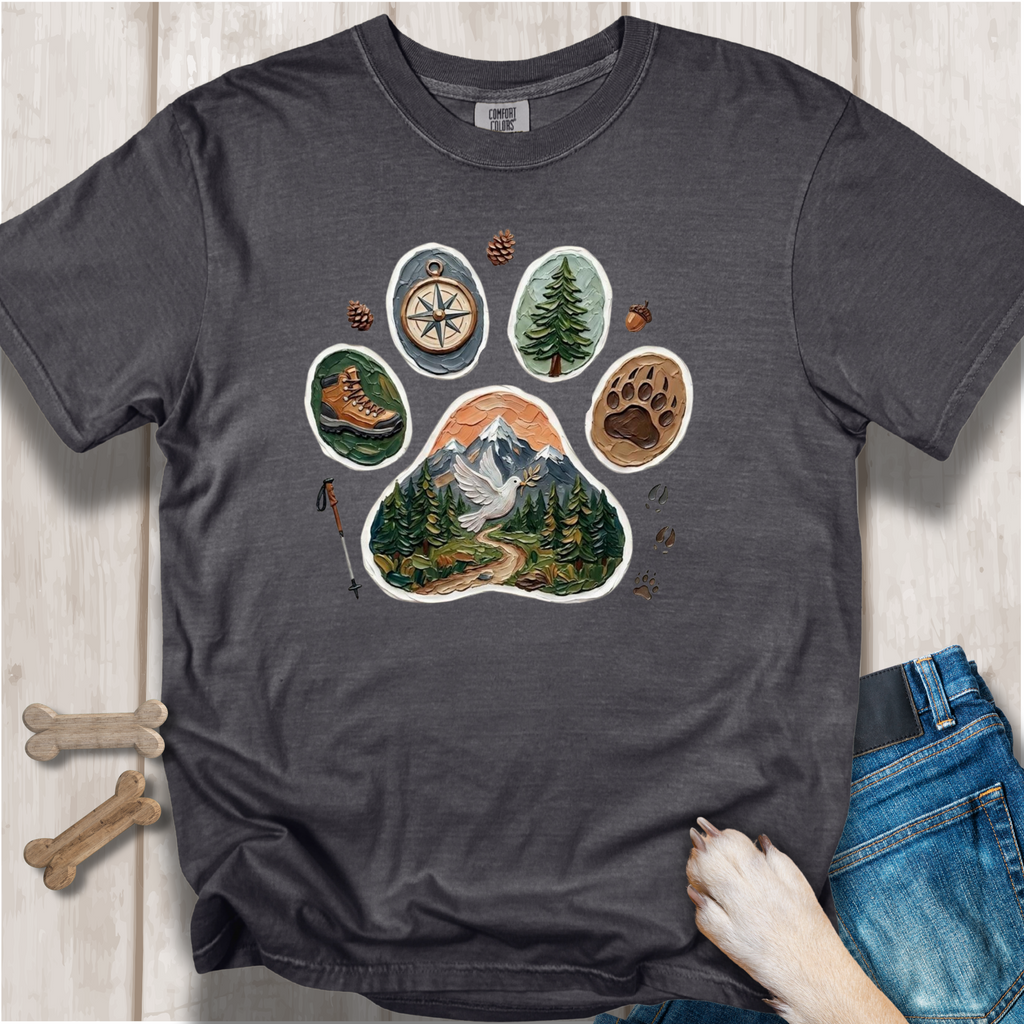 Trail Dog Paw Comfort Colors T-Shirt