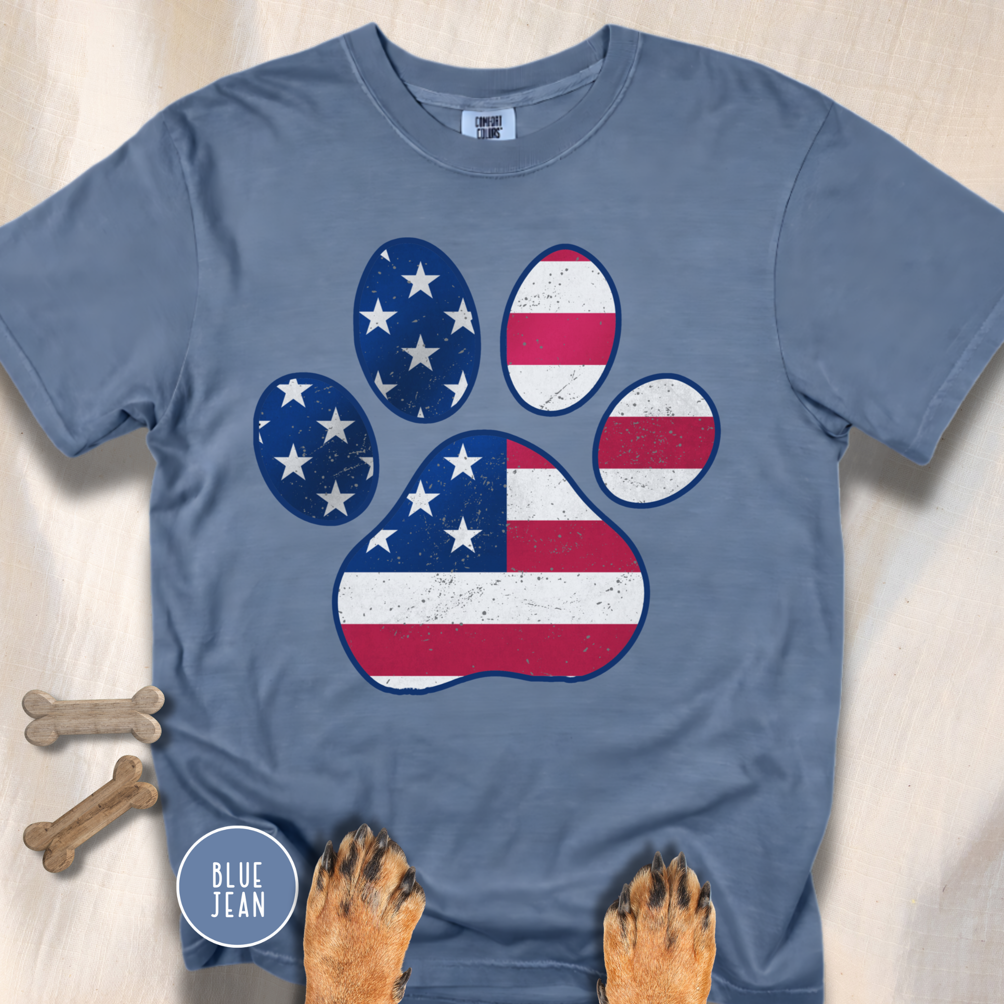 American Flag Pawtriot T-shirt