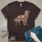Golden Retriever Floral T-shirt