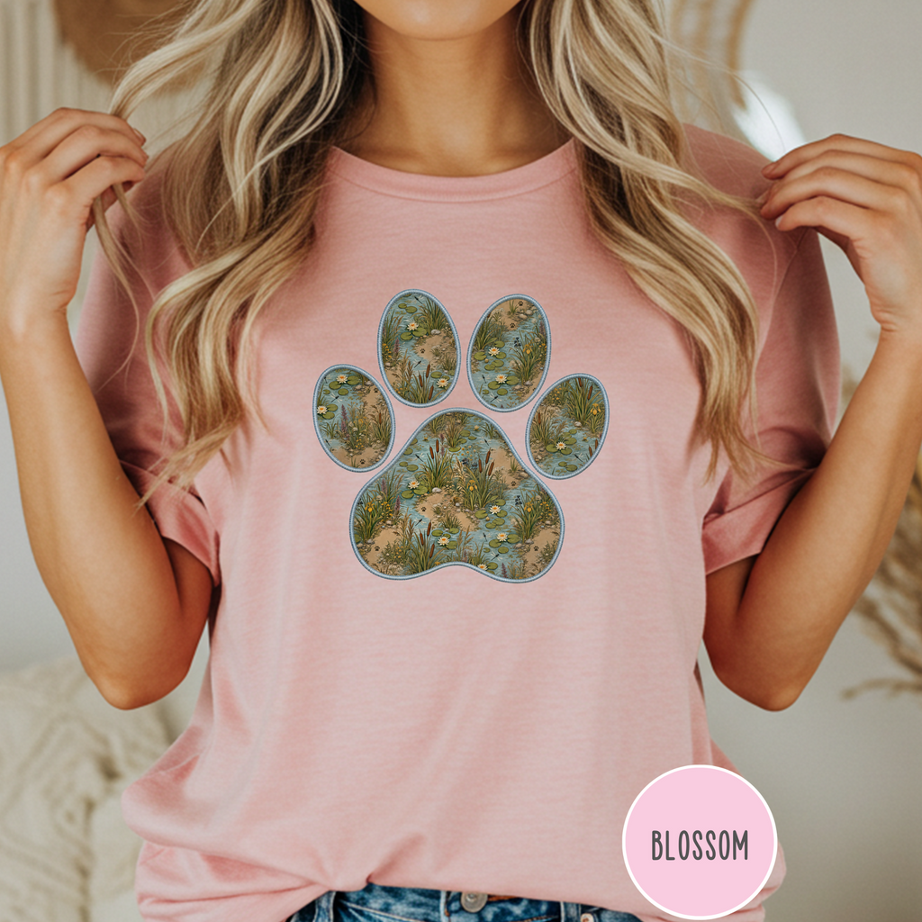 Paws in the Marsh Dog Paw T-Shirt