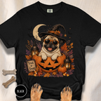 Pug in a Jack-o-Lantern T-shirt