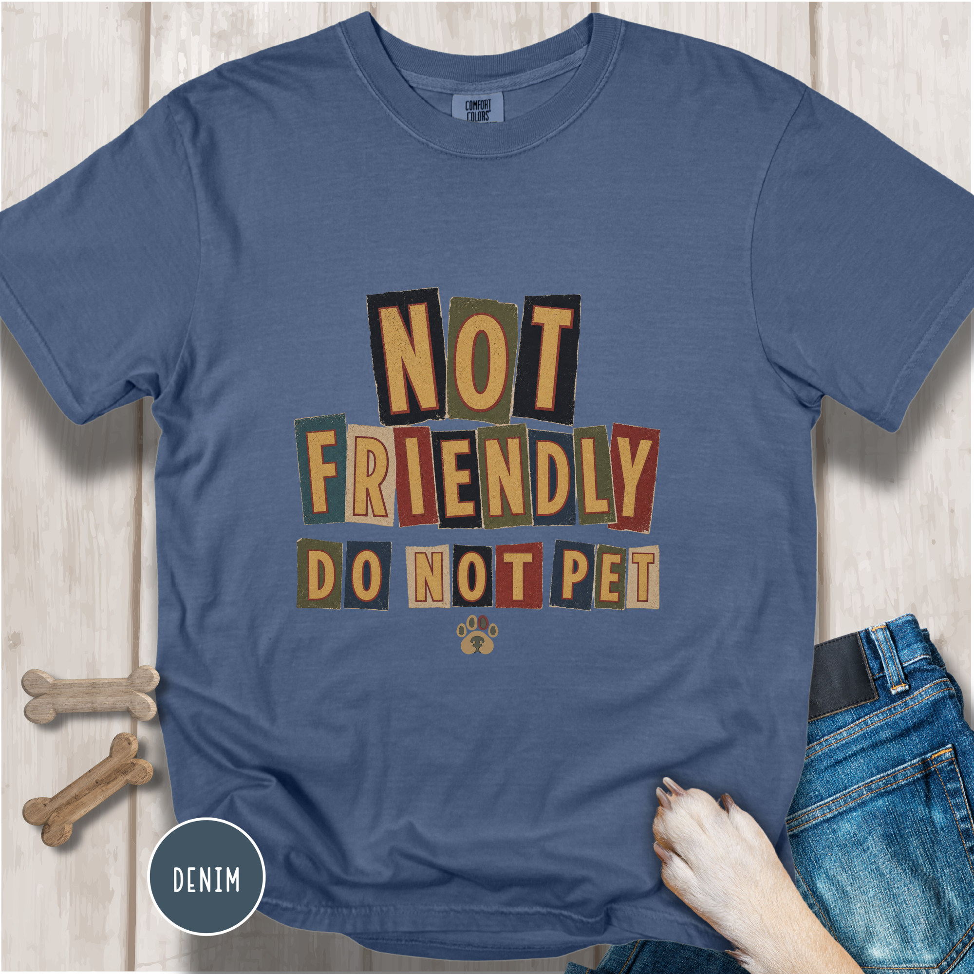 Not Friendly - Do Not Pet Ransom Note T-shirt
