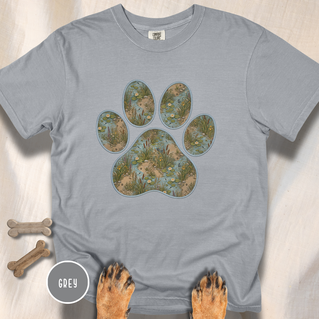 Paws in the Marsh Dog Paw T-Shirt