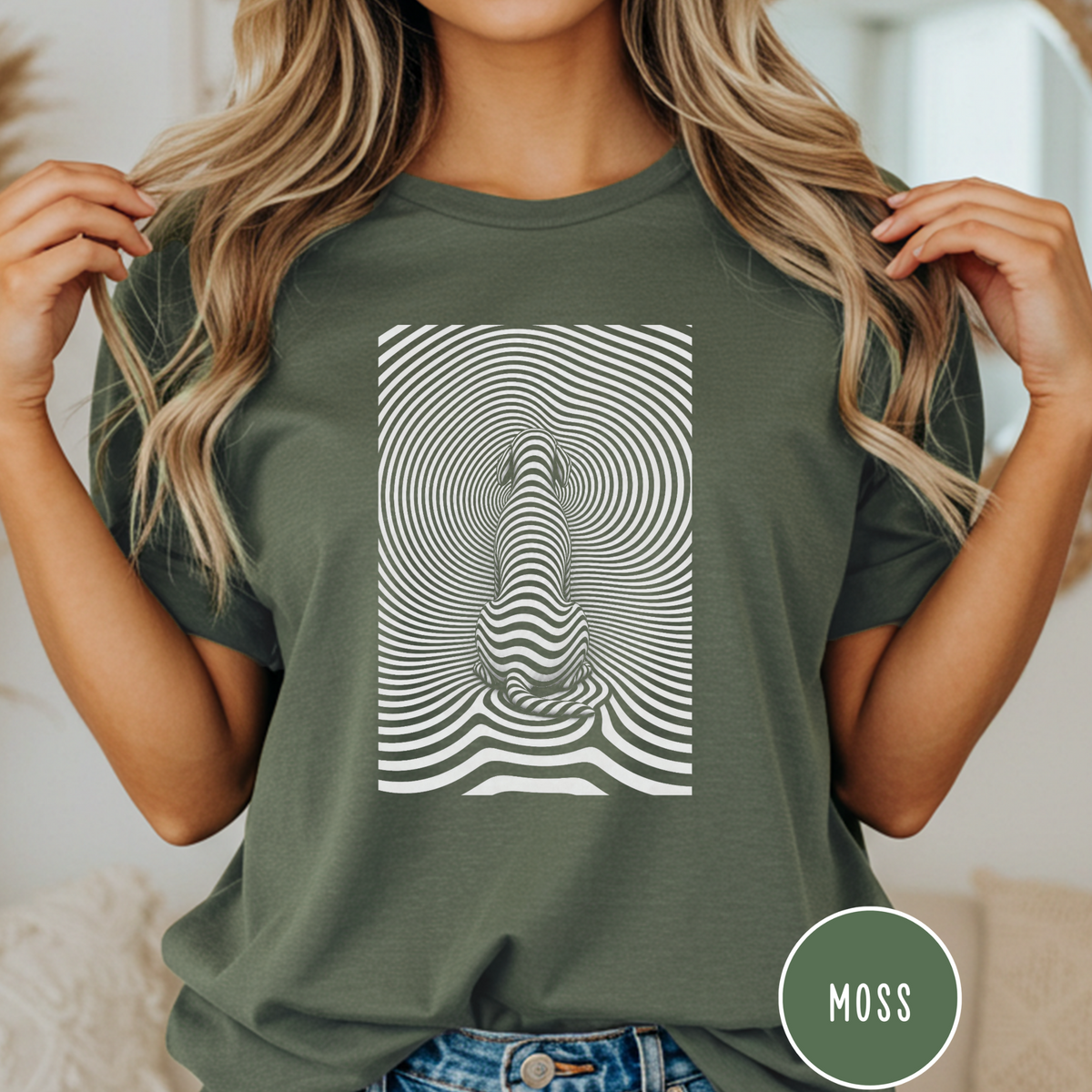 Gazing into Eternity Optical Art T-shirt