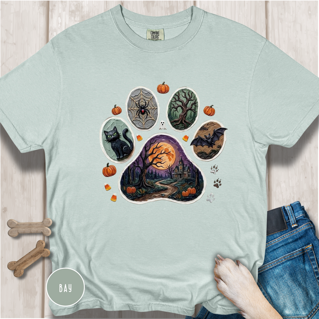 Haunted Trails Dog Paw T-Shirt