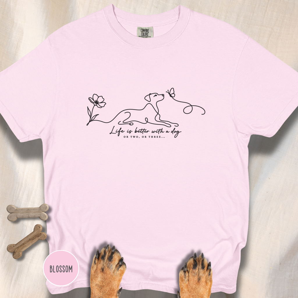 Life is Better with a Dog or Two or Three in Spring T-shirt