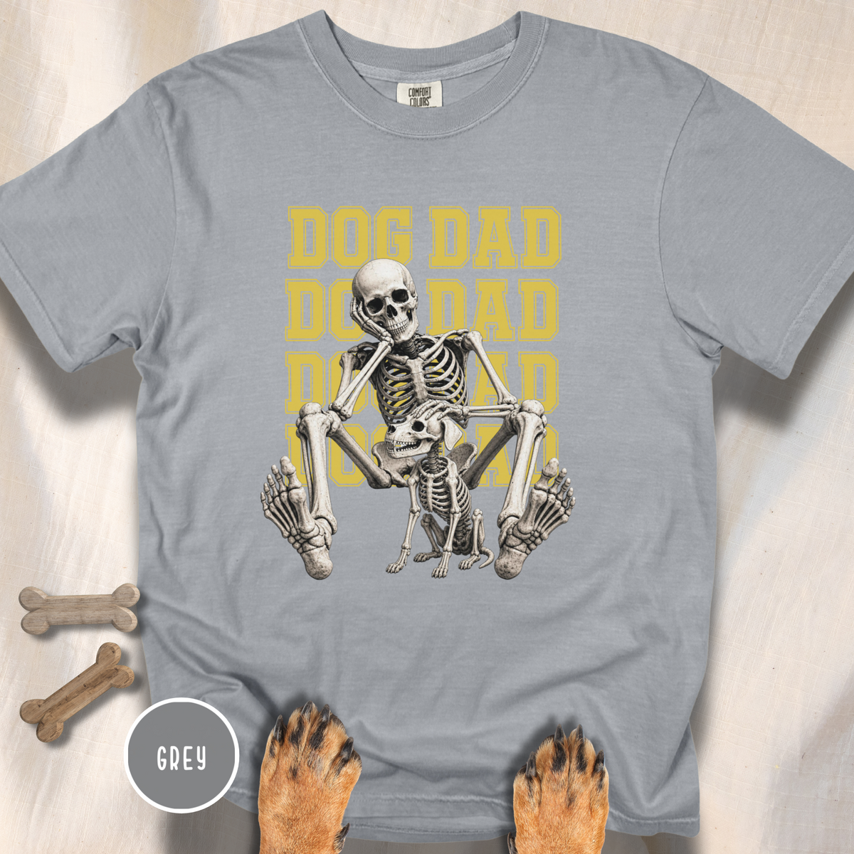 Dog Dad Skeleton Pets His Dog T-Shirt