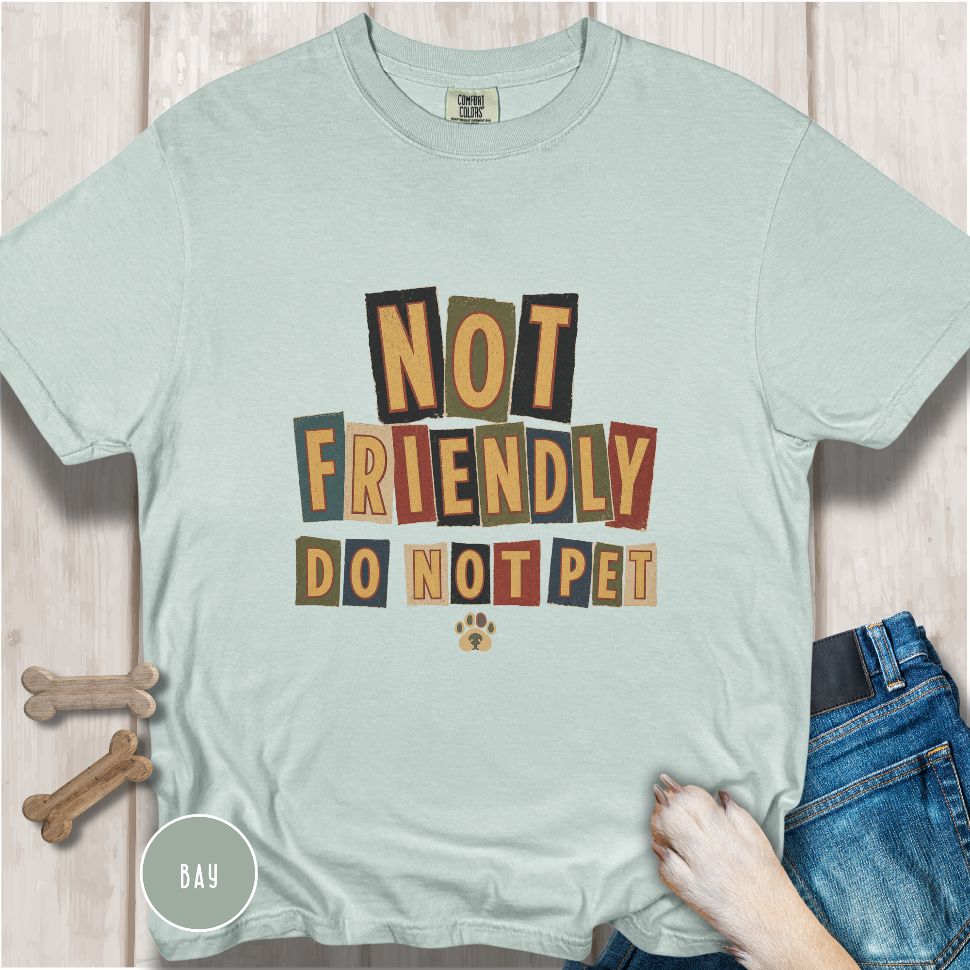 Not Friendly - Do Not Pet Ransom Note T-shirt