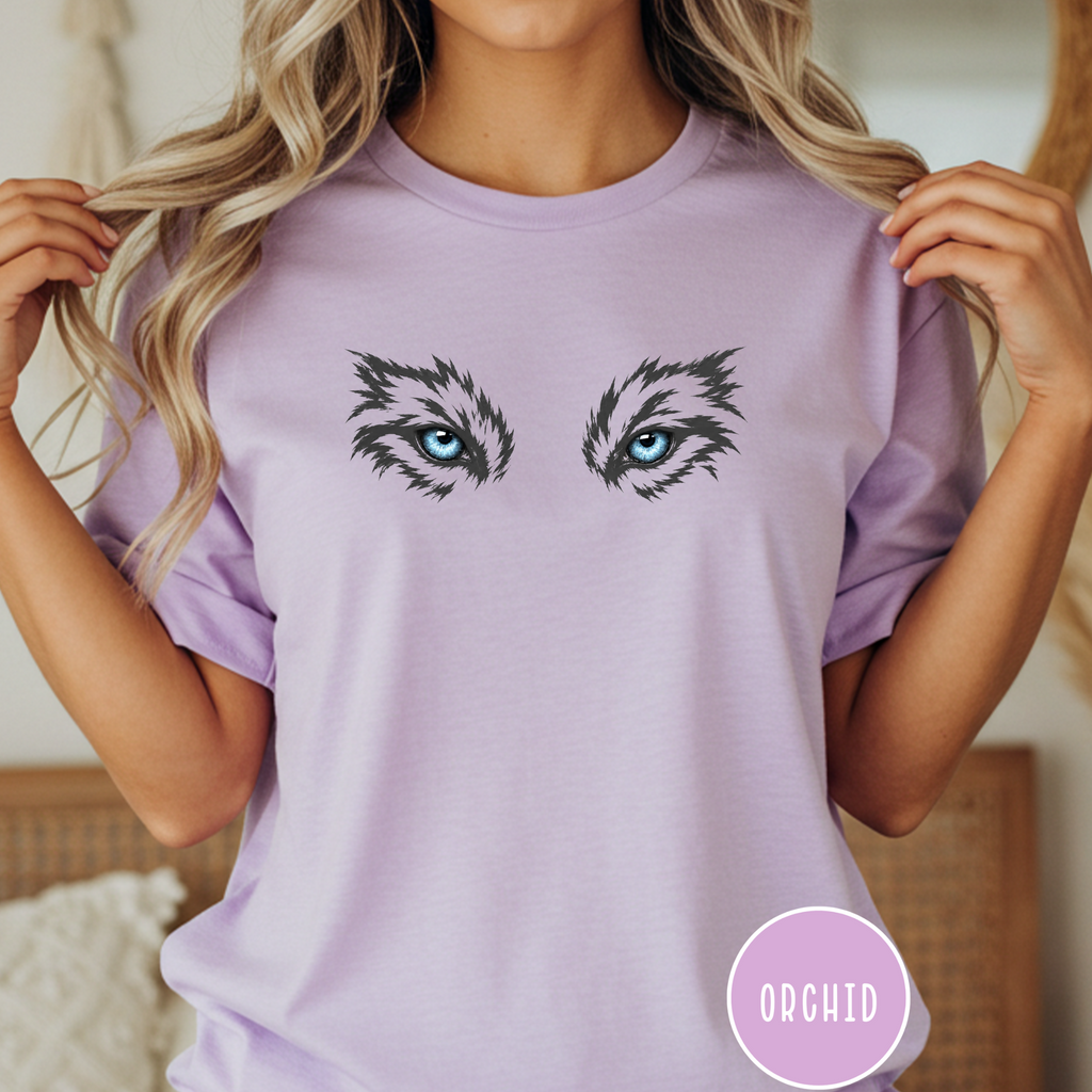 Ice Blue Eyes of the Grey Wolf  T-Shirt