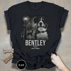 Personalized Dog Movie Poster T-shirt  – Custom Film Noir Pet Portrait Shirt, Vintage Cinematic Dog Lover Gift