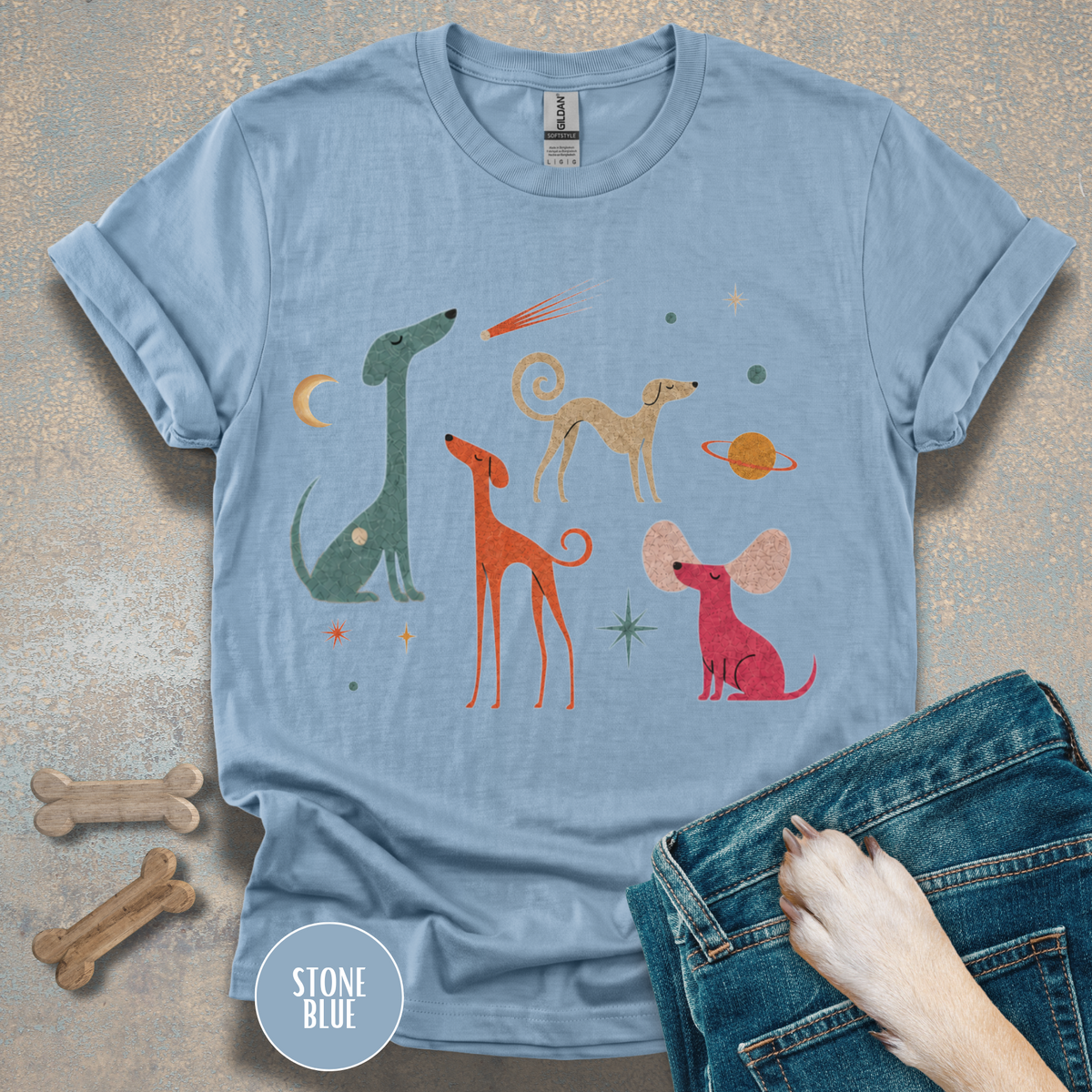 Retro Cosmic Dog T-Shirt